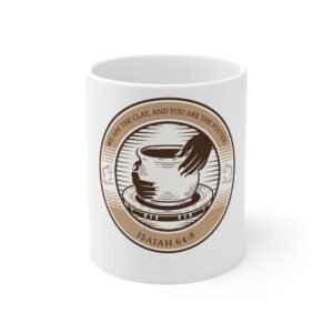 inspirational ceramic mug 'we are the clay, you are the potter' 11oz coffee cup for pottery lovers and faithful friends