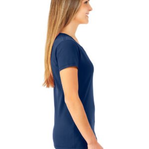 sofspun cotton® ladies' junior fit v neck t shirt – floral design