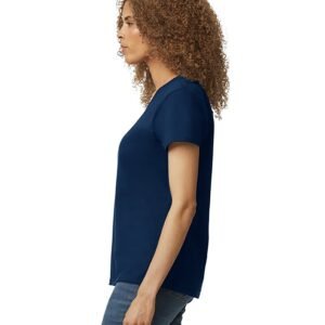 heavy cotton™ women's v neck t shirt floral design