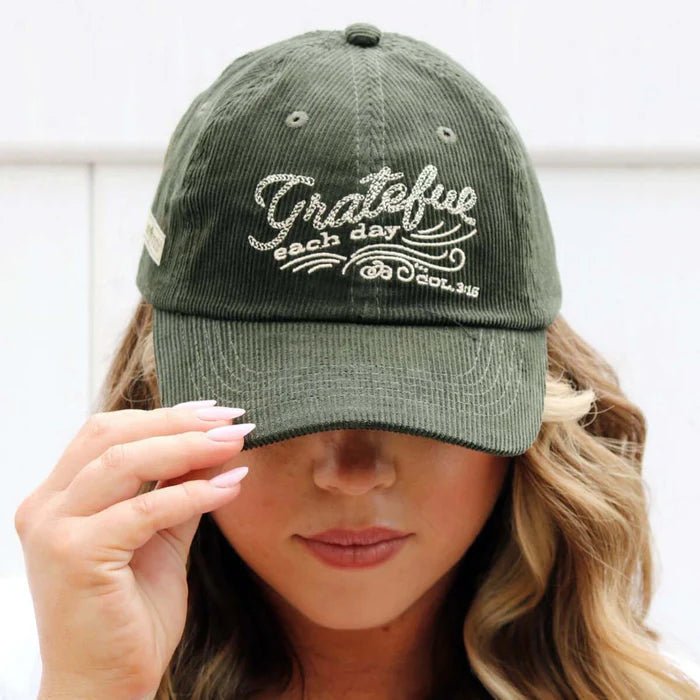 grace & truth womens cap grateful each day grace & truth womens cap grateful each day