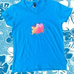 heavy cotton™ women's v neck t shirt butterfly design
